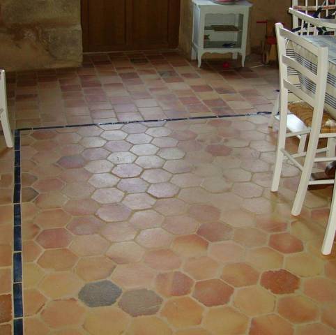 Tomettes de Terre Cuite Patrimoine Hexagones de 16 Provence Flamm